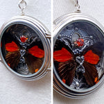Load image into Gallery viewer, Black &amp; Orange Butterfly Necklace
