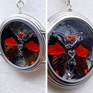 Black & Orange Butterfly Necklace