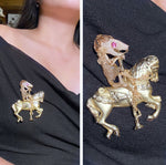 Load image into Gallery viewer, Pony Riding Rat Brooch/ Pin
