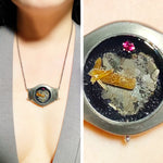 Load image into Gallery viewer, Pierced Heart Meteorite Necklace
