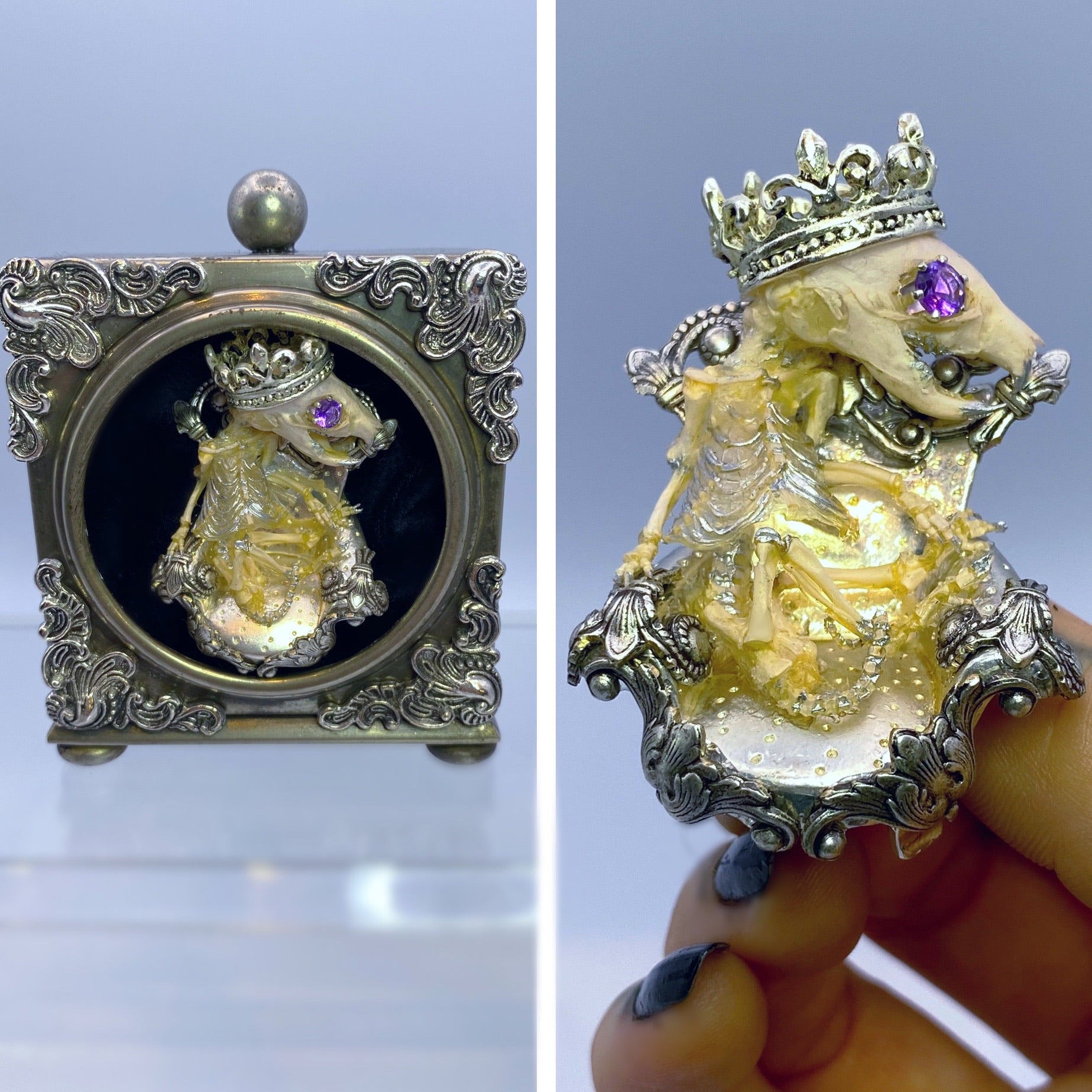 Silver Rat King Fancy Pin/Sculpture